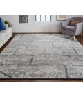 Feizy Alford Minimalist Eyelash Wool Rug, Light Gray/Brown, 3ft-6inx5ft-6in Accent Rug
