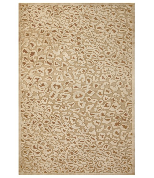 Saphir Area Rug Feizy Saphir Casual Abstract, Tan/Brown, 7'-6" x 7'-6" Round Rug