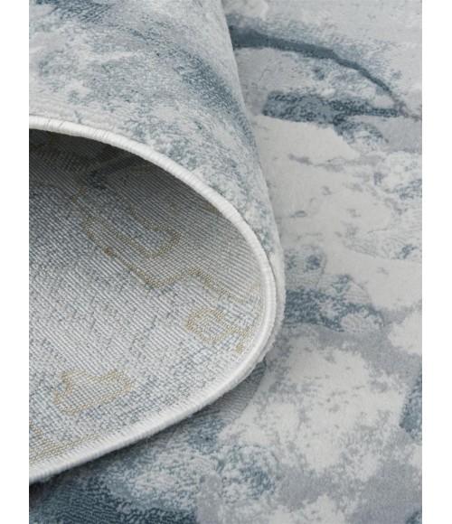 Atwell Area Rug Feizy Atwell Contemporary Marble Rug, Teal Blue/Gray, 5ft - 3in x 7ft - 6in Area Rug