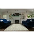Morisco Area Rug Feizy Morisco Casual Geometric, Ivory/Green, 8' x 11' Area Rug