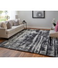 Coda Area Rug Feizy Coda Industrial Abstract, Black/White, 2' x 3' Accent Rug