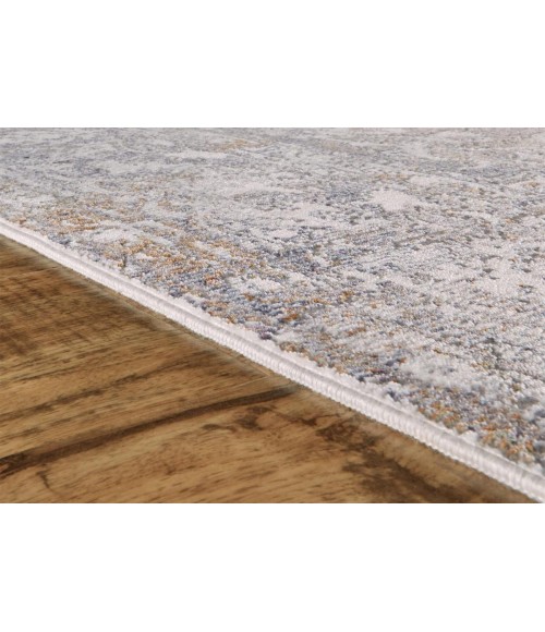 Feizy Cecily Luxury & Glam Distressed, Gray/Orange/Purple, 8' x 8' Square Square Rug