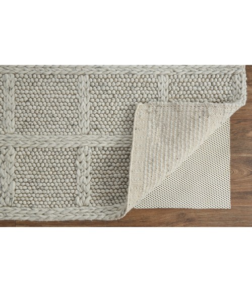Feizy Berkeley Casual Solid, Ivory/Gray, 9'-6" x 13'-6" Area Rug