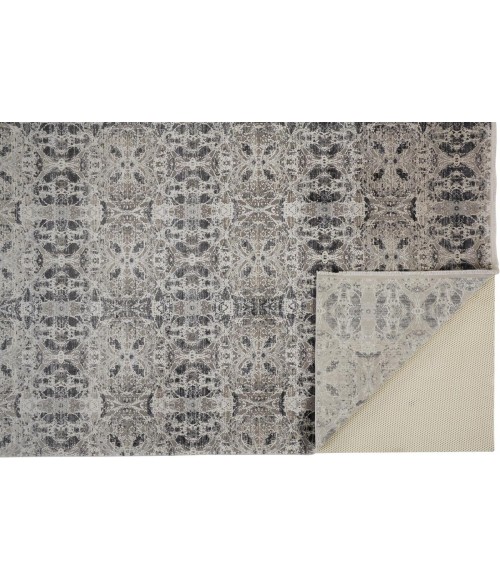 Feizy Cadiz Industrial Oriental, Gray/Taupe/Ivory, 9'-9" x 13'-2" Area Rug