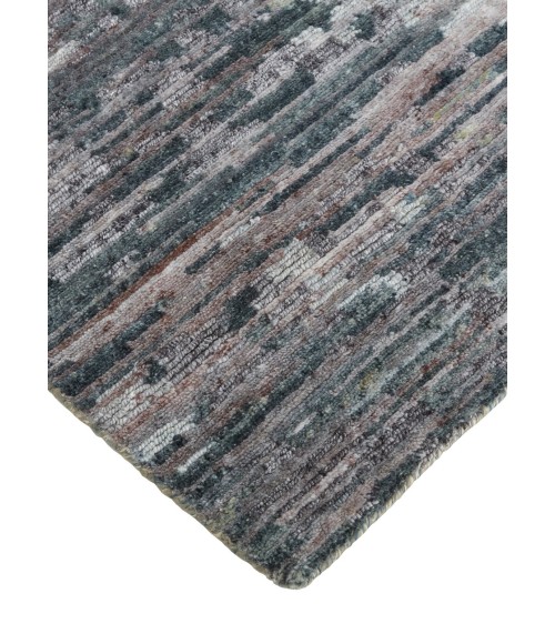 Conroe Area Rug Feizy Conroe Luxe Abstract Hand-Knot Rug, Lilac/Blue/Gray, 2ft x 3ft Accent Rug