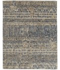 Feizy Palomar Luxe Hand-Knot Abstract Area Rug, Denim Blue/Beige, 5x6in x 8x6in