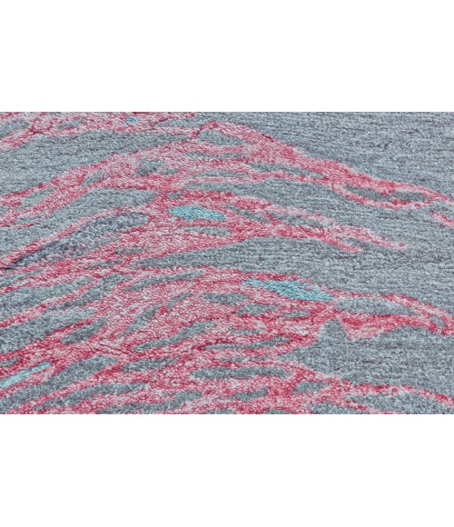Cosmo Area Rug Feizy Cosmo Casual Watercolor, Red/Gray/Ivory, 9'-6" x 13'-6" Area Rug