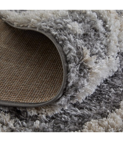 Feizy Mynka Casual Abstract, Gray/Ivory, 5' x 8' Area Rug