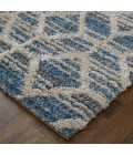 Feizy Mynka Bohemian & Eclectic Diamond, Blue/Ivory, 2'-6" x 8' Runner