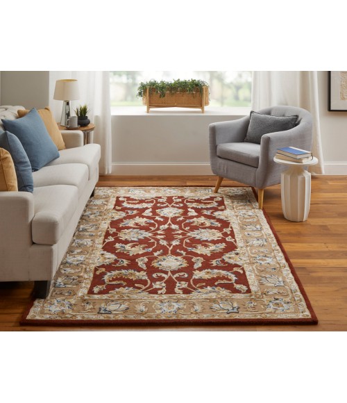 Feizy Prescott RUST/BEIGE PCT8937F 8 ft. X 10 ft. Rectangle Rug