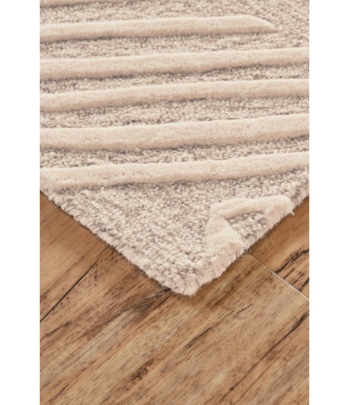 Feizy Enzo Farmhouse Geometric, Tan/Ivory, 12' x 15' Area Rug