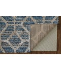 Feizy Mynka Bohemian & Eclectic Diamond, Blue/Ivory, 2'-6" x 8' Runner