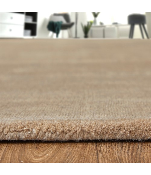 Feizy Luna Casual Solid, Tan, 8' x 11' Area Rug