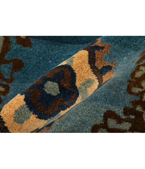Amzad Area Rug Feizy Amzad Craftsman Ikat, Blue/Gray/Tan, 4' x 6' Accent Rug