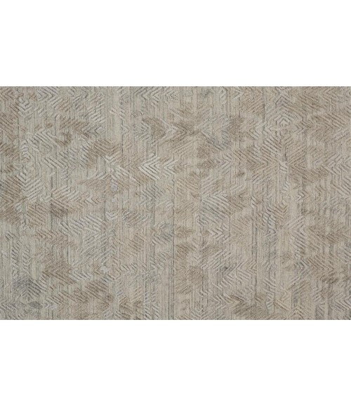 Elias Area Rug Feizy Elias Abstract Chevron Rug, Oyster Gray/Taos Taupe, 8ft x 10ft Area Rug