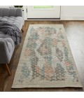Elias Area Rug Feizy Elias Casual Abstract, Pink/Blue/Taupe, 2'-9" x 10' Runner