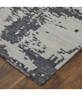 Feizy Zarah Bohemian & Eclectic Abstract, Ivory/Gray/Blue, 3'-6" x 5'-6" Accent Rug