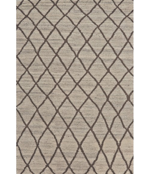 Feizy Barbary Global Diamond, Ivory/Brown, 7'-9" x 9'-9" Area Rug