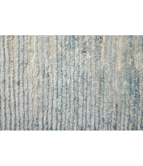 Feizy Brighton Casual Abstract, Blue/Ivory/Silver, 2' x 3' Accent Rug
