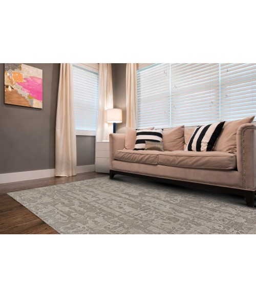 Feizy Leilani Industrial Abstract, Taupe, 2' x 3' Accent Rug