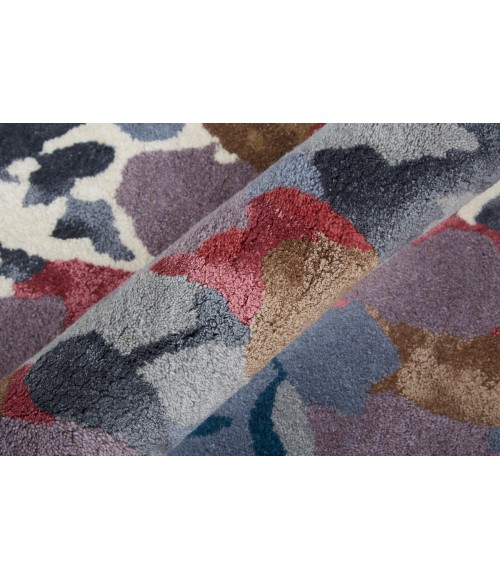 Feizy Dafney Casual Floral & Botanical, Blue/Gray/Pink, 8' x 10' Area Rug