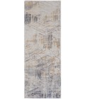 Laina Area Rug Feizy Laina Casual Abstract, Tan/Ivory/Gray, 3' x 10' Runner