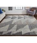 Feizy Alford Minimalist Eyelash Wool Rug, Silver Gray/Tuape, 11ft-6in x 15ft Area Rug