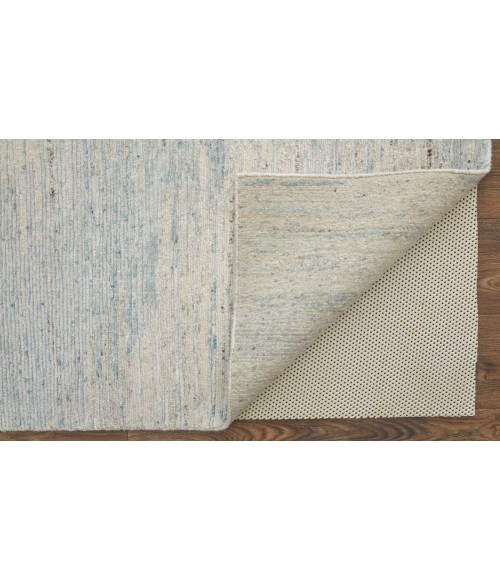 Feizy Brighton Casual Abstract, Blue/Ivory/Silver, 2' x 3' Accent Rug