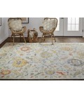 Feizy Karina Persian, Gray/Yellow/Red, 2'-6" x 8' Runner