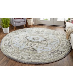 Feizy Katari 3377F TAUPE/CASTLE Area Rug 8 ft. X 8 ft. Round