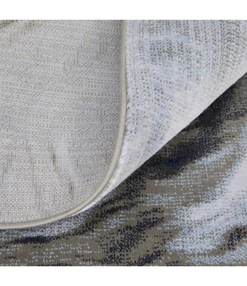 Gaspar Area Rug Feizy Gaspar Industrial Abstract, Taupe/Gray/Blue, 10'-4" x 13'-6" Area Rug