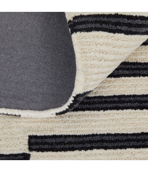 Maguire Area Rug Feizy Maguire Industrial Abstract, Ivory/Black, 10' x 14' Area Rug