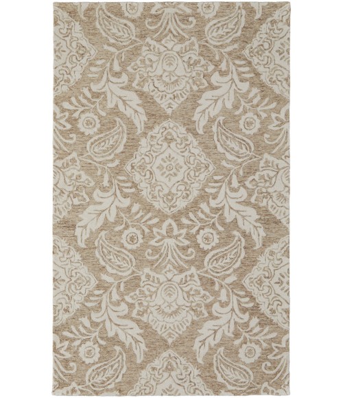 Feizy Belfort Classic Medallion, Tan/Ivory, 12' x 15' Area Rug