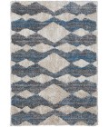 Feizy Mynka Bohemian & Eclectic Diamond, Ivory/Gray/Blue, 2' x 3' Accent Rug