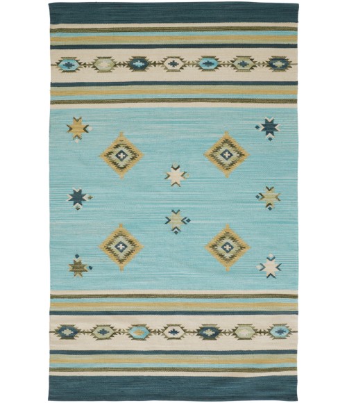 Dharma Area Rug Feizy Dharma Southwestern, Blue/Green/Tan, 8' x 10' Area Rug