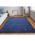 Feizy Luna Casual Solid, Blue, 9'-6" x 13'-6" Area Rug