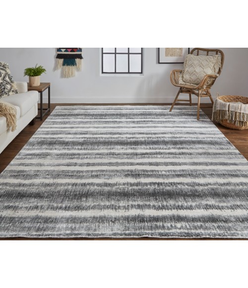 Feizy  Mackay Handwoven Graident Rug, Charcoal Gray, 8ft x 10ft Area Rug