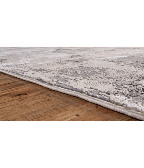 Feizy Prasad Casual Watercolor, Ivory/Gray, 8' x 11' Area Rug