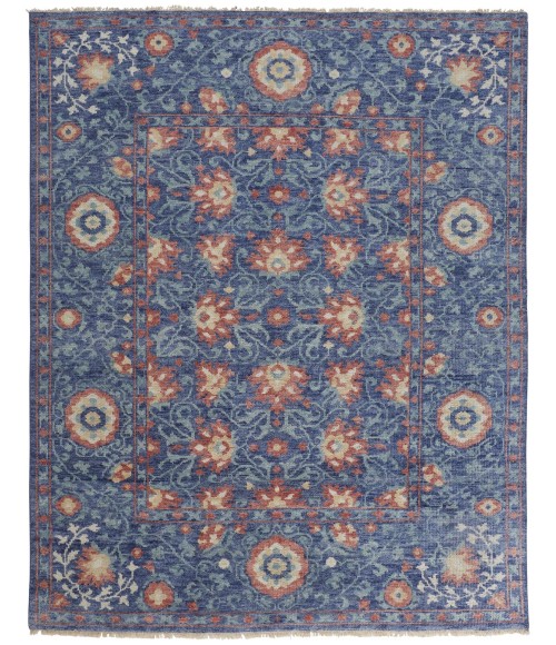 Beall Area Rug Feizy Beall Luxury Wool Rug, Ornamental Floral, Blue, 5ft-6in x 8ft-6in Area Rug