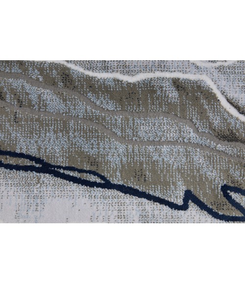 Gaspar Area Rug Feizy Gaspar Industrial Abstract, Taupe/Gray/Blue, 10'-4" x 13'-6" Area Rug