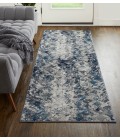 Feizy Indio Bohemian & Eclectic Diamond, Blue/Ivory/Gray, 2'-10" x 7'-10" Runner
