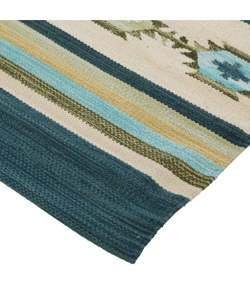 Dharma Area Rug Feizy Dharma Southwestern, Blue/Green/Tan, 8' x 10' Area Rug