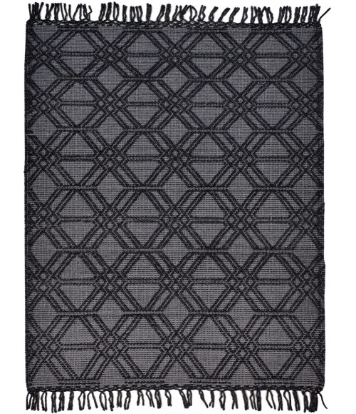 Feizy Phoenix Farmhouse Diamond, Black/Gray, 7'-9" x 9'-9" Area Rug