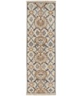 Feizy Beall Luxury Wool Rug, Ornamental Ikat, Beige, 2ft - 6in x 8ft, Runner