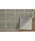 Feizy Berkeley Casual Solid, Ivory/Gray/Black, 9'-6" x 13'-6" Area Rug