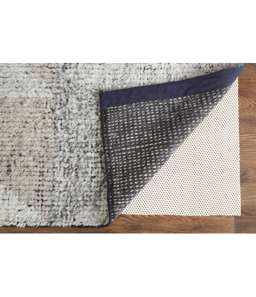 Feizy Alford Minimalist Eyelash Wool Rug, Silver Gray/Tuape, 11ft-6in x 15ft Area Rug