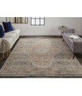 Feizy Marquette Rustic Persian Farmhouse Rug, Rust/Denim Blue, 2ft - 8in x 8ft, Runner