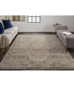 Feizy Marquette 3778F RUST/BLUE Area Rug 9 ft. 6 in. X 12 ft. 7 in. Rectangle