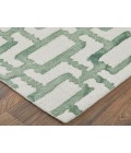 Feizy Lorrain Bohemian & Eclectic Geometric, Ivory/Green, 10' x 10' Round Rug