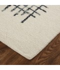 Feizy Maddox Modern Tufted Architectural Area Rug, Ivory/Graphite Gray, 8ft x 10ft